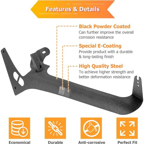 WeiSen 50 LED Straight Light Bar Brackets Windshield Roof A-Pillar Light Mounts Compatible with Jeep Wrangler JL/JLU Gladiator JT 2018-2023(Does not Fit Jeep Gladiator Mojave Model)