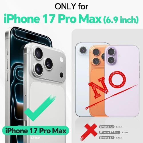 TUCCH Wallet Case for iPhone 17 Pro Max (6.9) 2025, RFID Blocking 4 Card Holders | Kickstand | Shockproof TPU Shell | PU Leather | Magnetic Closure | Protective Flip Folio Cover | Black