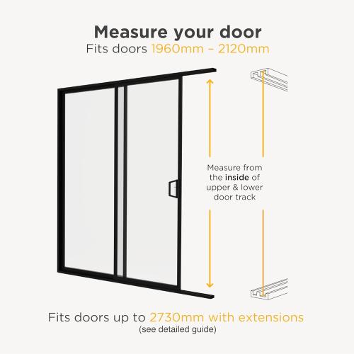 Hakuna Pets White Glass Patio Pet Door for Sliding Doors, Small | Adjustable Height 77.2”– 83.5”, Damage-Free or Permanent Install, Locking Panel Included