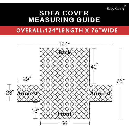 Easy-Going Reversible Couch Cover Soft Mat Sofa Size, Chocolate/Beige | Stain and Tear Resistant Suitable for 3 Cushion Couch Washable Water Resistant Non-slip Furniture Protector Cover for dogs