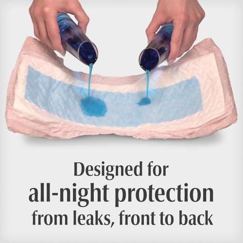 Depend Night Defense Adult Diapers, Incontinence & Postpartum Bladder Leak Underwear for Women, Disposable, Overnight, Large, Blush, 56 Count (4 Packs of 14), Packaging May Vary