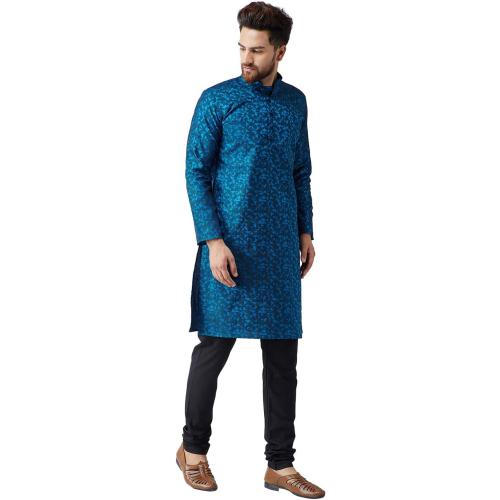 Size 42 XL Sojanya (Since 1958 Men'S Jackquard Silk Only Long Kurta