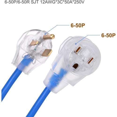 Welder Extension Cord, Heavy Duty 25 Feet 6-50 Nema R Plug Welding Cord with UL Approved