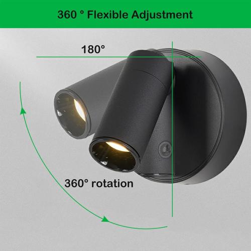 Spotlights Indoor -Rechargeable Plant Spotlight, 360° Rotate Wireless LED Uplighting,3 Dimmable Adjustable Wall Mount Ceiling Spotlight for Artwork Painting Tree Plant Wall Light(Black)