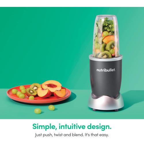 nutribullet Personal Blender, Shakes, Smoothies, Food Prep, and Frozen Blending, 24 Ounces, 600 Watt, Gray, NBR-0601WM