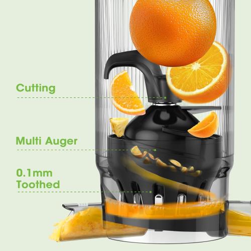 Juicer Machines, 5.3 Wide Feed Chute Cold Press Juicer for Whole Vegetables & Fruits, High Juice Yield, BPA Free (Slivery)