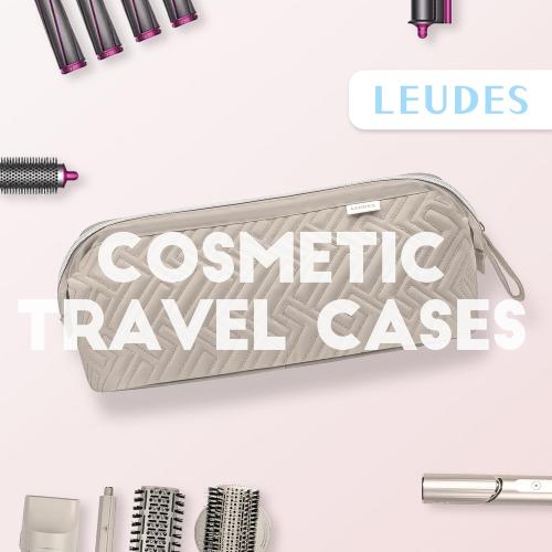 Leudes Hair Tools Travel Bag for Shark Flexstyle Carrying Case Portable Shark Hair Air Wrap Dryer Case Waterproof Dustproof Flat Curling Iron Travel Organizer (Camel)