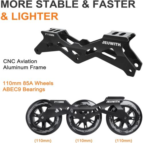 Inline Skates for Men Women, 3 Wheel Roller Skates Blades for Male Female, High Performance Fitness Inline Speed Racing Skates for Adult and Unisex