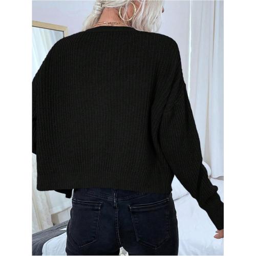 SMALL pretty garden Women's Knit Open Front Long Sleeve Cropped Cardigan Sweater Soft Knit Spring Fall Outerwear