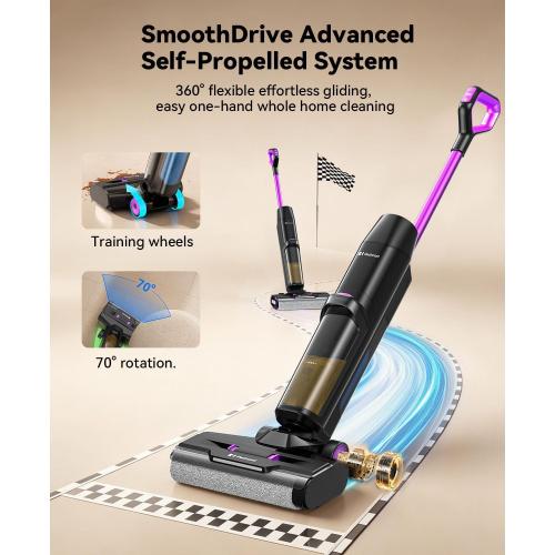 Wet Dry Vacuum Cleaner 20,000Pa,50Mins Runtime Cleaning Area 3013ft²,Cordless Vacuum Cleaner, Cordless Vacuum and Mop All in One,Self-Cleaning for Hard Floors Sticky Messes and Pet Hair H15Set ‼️has stains and dust‼️and may come with missing pieces ‼️