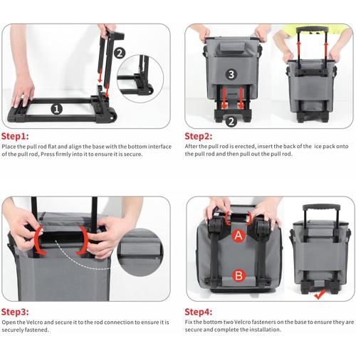 Wheeled Cooler, Advanced Insulation, High Density Material, Large Capacity C with Wheel for Camping, Hiking, Picnic 35L