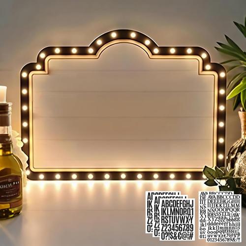 20IN Wedding Bottle Service Sign, Personalized Wedding Entrance Props Led Marquee Sign for Reception, Custom Light up Marquee Sign with Stickers for Bridal Engagement Anniversary Nightclub Gift