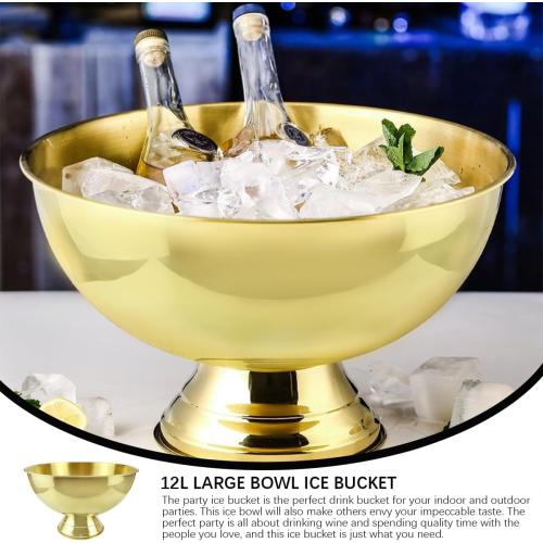 12L Large Stainless Steel Ice Bucket