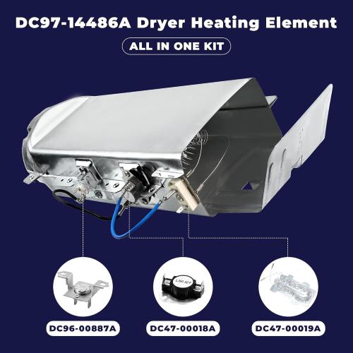 DV45h7000EW/A2 DV42H5000EW/A3 DV40J3000EW/A2 Dryer Heating Element DC97-14486A for SAMSUNG DVE50R5200W/A3 DVE50R5400V/A3 DVE45R6100C/A3 DVE50M7450W/A3 DV42H5200EW/A3 DV48H7400EW/A2