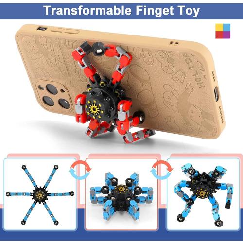 Fidget Toys Transformable Fidget Spinners ADHD Tools for Kids Adult Teen Toddler Autism Sensory Toys Juguetes para Niños 4 Pack Party Favors for Kids