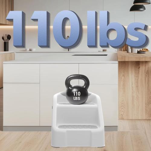 Toddler Step Stool, Easy to Fold Step Stools for Toddlers with Non-Slip Surface & Alphabet Patterns, Lightweight & Cute Kids Step Stool for Potty Training, Bathroom Sink, and Bedroom, Gray