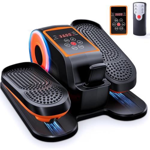 Under Desk Elliptical Exercise Machine, Ellipse Leg Exerciser as Seen on TV with Remote, 15 Adjustable Speed, Portable Leg Exerciser While Sitting for Seniors, Quiet Elliptical Machine for Home Office