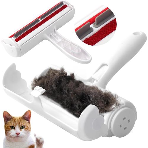 Upgrade Pet Hair Remover and Reusable Lint Roller - Cat and Dog Hair Remover for Furniture, Couch, Carpet, Clothing and Bedding - Portable, Multi-Surface