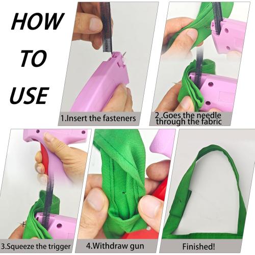 Fine Stitch Gun Mini Stitch Gun Kit for Clothes, Quick Clothing Fixer with 6 Fine Needles, 1000 5mm Fasteners and Case, Speedy Clothing Fixer Stitch Gun for Clothes Quick Stitch Gun for Clothes