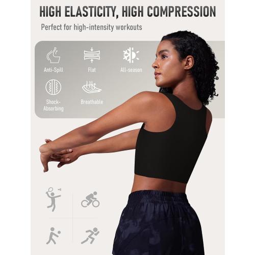 Size 40...Chest Binder Women FTM Transgender Wireless Binder Sport Compression Bra Pullover Tank Top