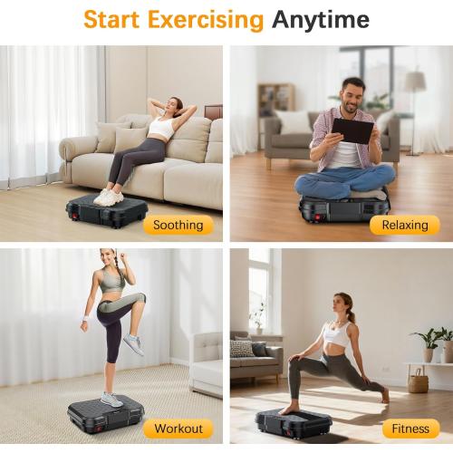 NXSCI Vibration Plate Exercise Machine,Vibrating Platform for Lymphatic Drainage with 250 Speeds,500 lbs Weight Capacity,Vibrated Plates for Weight Loss,Full Body Workout Equipment for Fitness at Home