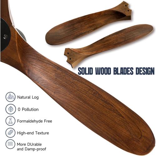 60 Inch Ceiling Fans with Lights, Outdoor Ceiling Fans for Patios with Light Damp Rated, 3 Blades Wood DC Ceiling Fan Modern Large Airflow Commercial Ceiling Fan with Remote & APP for Exterior Indoor