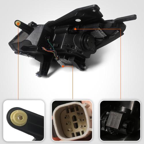 FIONE HID/Xenon Non-AFS Headlight Assembly Compatible with Buick Enclave 2013-2017 Right Passenger Side RH 84026395