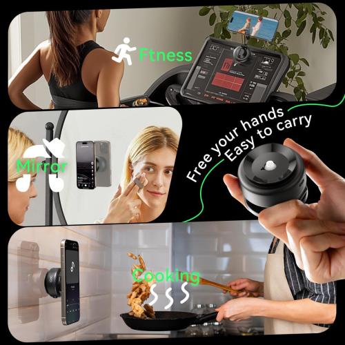 Electric Magnetic Car Phone Holder, 360 Rotation Vacuum Suction Cellphone Mount Foldable Car Mount Stand for iPhone12-16,Mirror/Glass/Screen/Smooth Surface (Not Charge Phone)