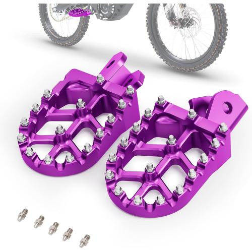 Electric Dirt Bike Wider Foot Pegs Footpegs CNC for Surron Sur Ron LBX ERide Pro SS 2.0 3.0 E-Ride Pro SR/S 79Bike Falcon GT Ventus One Talaria Sting MX3/R MX4 Purple