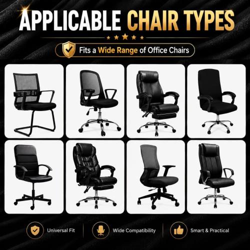 DIVA EN CAMINO DEC Computer Office Chair Cover Stretch Spandex Fabric Rotating Chair Slipcovers Removable Chair Seat Covers Furniture Protector Covers (Hot Pink)