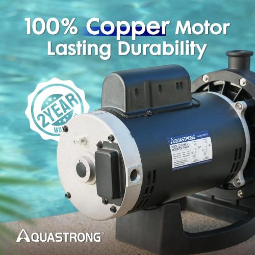 Aquastrong PB4-60 Pool Booster Pump, Pure Copper Motor, 3/4 HP, Dual Voltage 115V/230V, Low Noise, Wide Compatibility, Easy Installation for Pressure-Side Pool Cleaners Vac-Sweep 280, 380, 3900-Black‼️unused‼️
