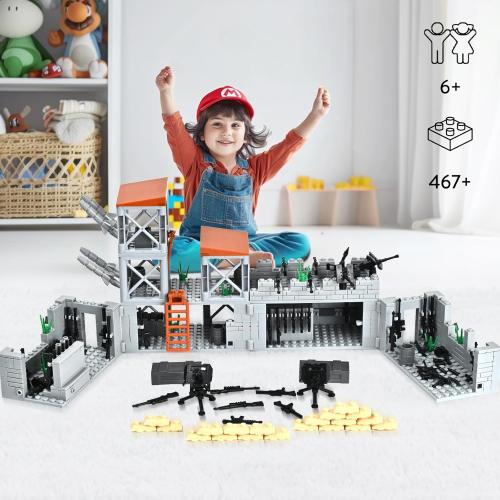 Ice Hockey Building Set with 8 Ice Hockey Player - Tabletop Battle Game - Creative Sports Toy - Standard Brick Compatible Kids STEM Building Kit