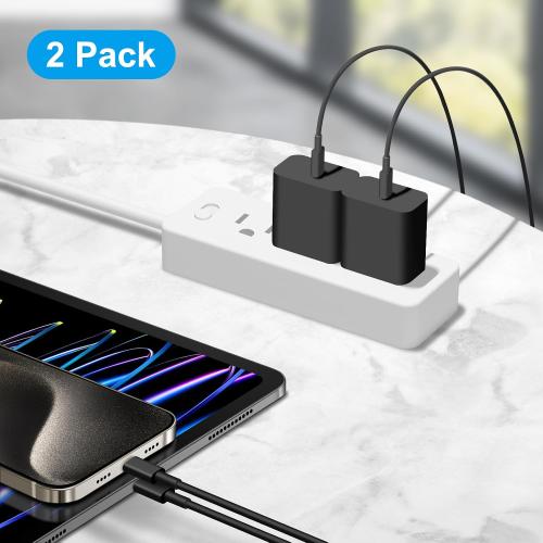 iPhone 17 16 15 Charger Fast Charging 6FT - 20W USB C Charger Block