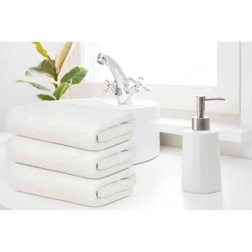 ZUPERIA White Bath Towels Bulk 20 Pack (24 x 48 Inches) - 100% Cotton Economy Light Weight Towels for Commercial Use - Quick Dry, Ultra-Soft, and Absorbent Bulk Towels