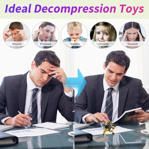 Transformable Fidget Spinners 9-Pack – Sensory Toys for Kids & Adults with ADHD, Autism, Anxiety Relief Easter Gifts