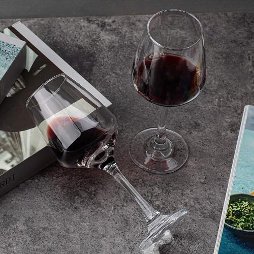 C CREST Wine Glasses Set of 8, 12oz, Lead-free, Clear, Durable Glassware