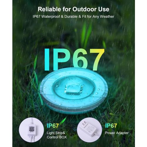 Fussion 200ft Permanent Outdoor Lights for House, 2025 Smart RGB LED Outside Lights with APP Remote Control, IP67 Waterproof Eternity Eaves Lighting for Christmas, Halloween, Holiday, Party, Daily