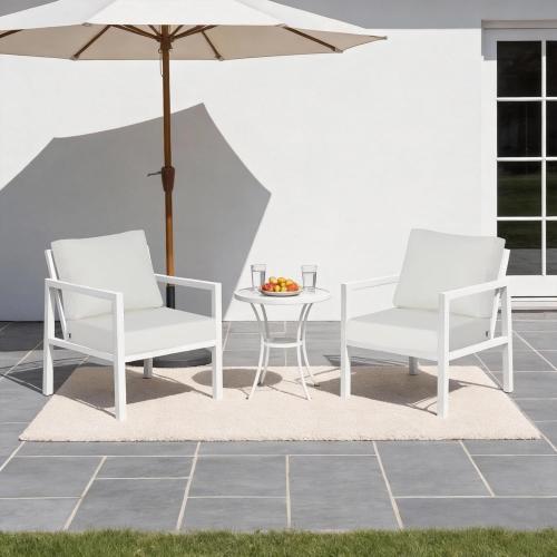 21.5x25.5 Inch Outdoor Deep Seat Cushions Set of 2,Thick High-Density Foam, Water-Resistant, Piped Edges & YKK Hidden Zipper for Patio Furniture,Almond