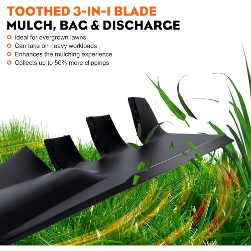 Hipa 2-Pack 942-04290 46 Inch Mulching Blades 6 Point Star Set for Cub Cadet XT1-46 XT1 XT2 LT46 LX46 LTX1046 LTX1045 46'' Deck Lawn Tractor Replace for 942-04290-X 942-04244A 942-04244 Mower Blades