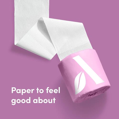 Amazon Aware 3-ply Bamboo Toilet Paper, Unscented, 12 Rolls, 350 Sheets per roll, Total 4200 Sheets, Plastic-Free