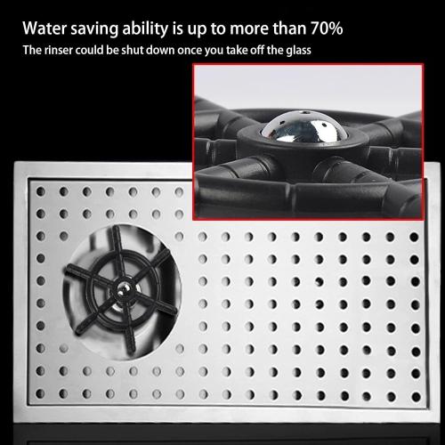 Glass Rinser for Kitchen Sink, Stainless Steel Bottle Washer Faucet Head Rinser Cup Cleaner Sink Attachment Accessories Bar Glass Rinser for Beer Glass Coffee Cup