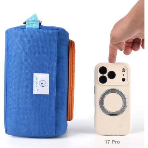 Genteen Small Cooler Bag with Ice Pack,Insulated Lunch & Snack Tote