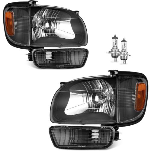 for 2001-2004 Toyota Tacoma Headlights Assembly for 01 02 03 04 Tacoma Headlight Replacement Corner Parking Signal Lights Bumper Light
