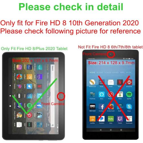 Famavala Shell Case Cover for 2024 New Amazon Fire HD 8 & 8 Plus Tablet (12th Generation/10th Generation, 2024/2022/2020 Release) (BlueSky)