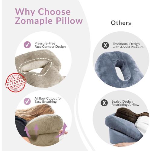 Zomaple Face Down Chair After Eye Surgery – Memory Foam, Washable Cover, & Ventilated Design – Facedown Pillow for Sleeping, BBL Equipment, Retinal & Vitrectomy Recovery