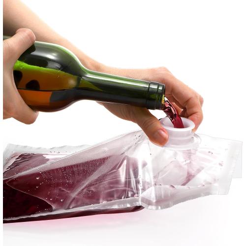 WUWEOT 10 Pack Wine Purse Refill Bags, Wine Bladder Replacement, 1.5L Portable Liquid Storage Pouch, Leakproof Beach Bag Dispenser with Spout for Wine Cools Liquid Juices Beverage, Easy to Fill