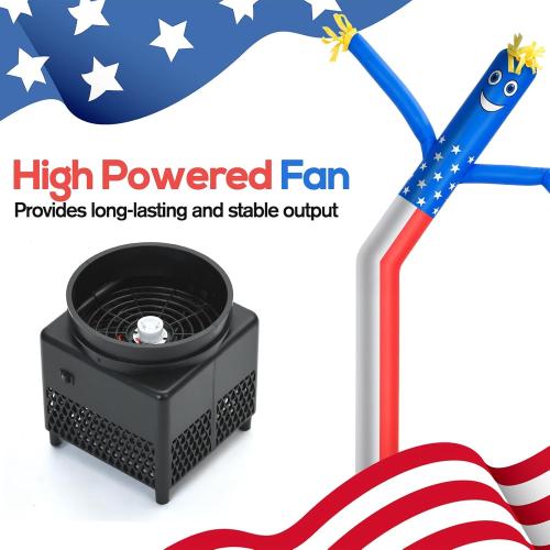 6ft American Flag Inflatable Waving Tube Man with Blower | Ideal for Business Promotion, Grand Openings, and Outdoor Events. Eye-catching Inflatable Tube dancer for Advertising