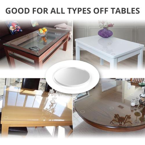 X-Protector Glass Table Top Bumpers - 20 PCS 1.2 Glass Table Top Pads | Non-Adhesive Clear Rubber Glass Table Top Grippers - Anti Slip Glass Table Protector to Keep Glass Table Top from Sliding!