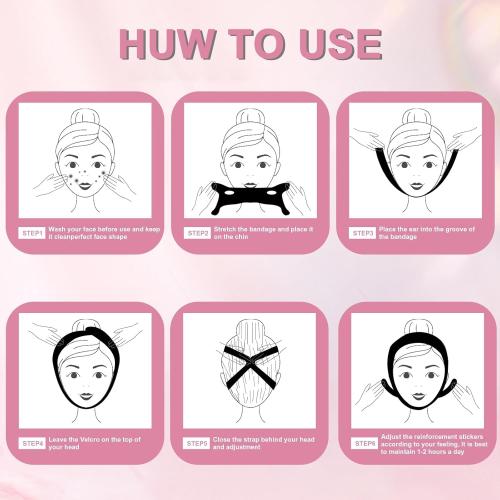 Anti Snoring Chin Strap for CPAP Users,V-Line Mask/Chin Strap for Sleeping,Chin Strap for Women,Reusable Face Strap,Chin Up Patch,V-Shaped Belt,Shaped Face Mask for Sagging (Pink)