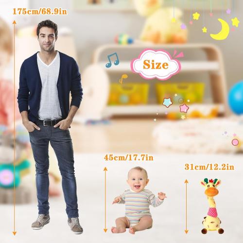 Dancing Giraffe Toy Stuffed Animal Baby Toys Singing Song Toddlers Toy Repeats What You Say Glowing Musical Toy for Baby Birthday Gift Groovy Giraffe Toy